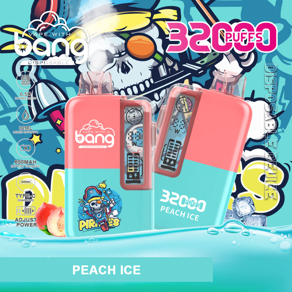 Bang 32000 Puffs Disposable Vape, 32ml E-Liquid,650mah Battery, 16 Kinds of Fruits Flavors