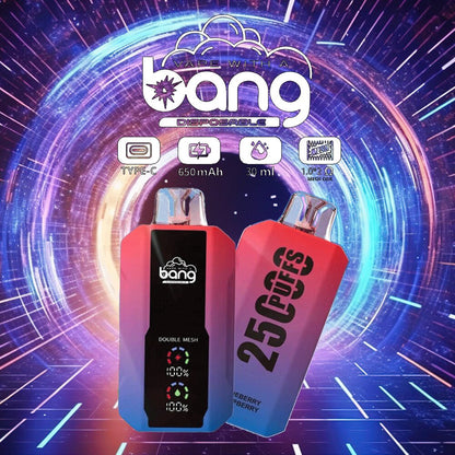 Bang 25000 Puffs, Disposable Vape E-cigarettes, 12 Kinds of Fruits Flavors, 25ml Capacity, 650 MAH Battery, Type C Rechargeable