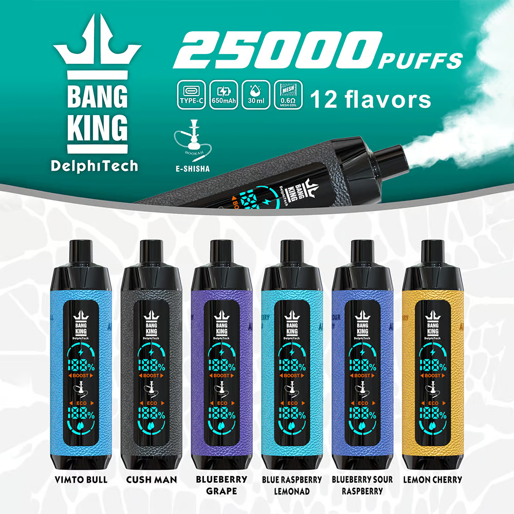 Bang 25000 Puffs, Disposable Vape E-cigarettes, 12 Kinds of Fruits Flavors, 30ml Capacity, 650 MAH Battery, Type C Rechargeable