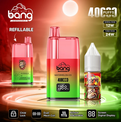 Bang 40000 Puff Disposable Vape, 12 Kinds of Fruits Flavors with Child Lock