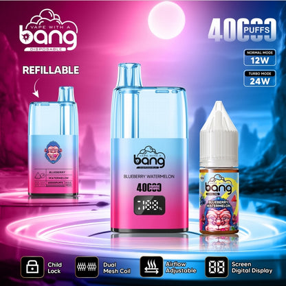 Bang 40000 Puff Disposable Vape, 12 Kinds of Fruits Flavors with Child Lock