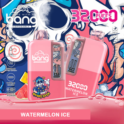 Bang 32000 Puffs Disposable Vape, 32ml E-Liquid,650mah Battery, 16 Kinds of Fruits Flavors