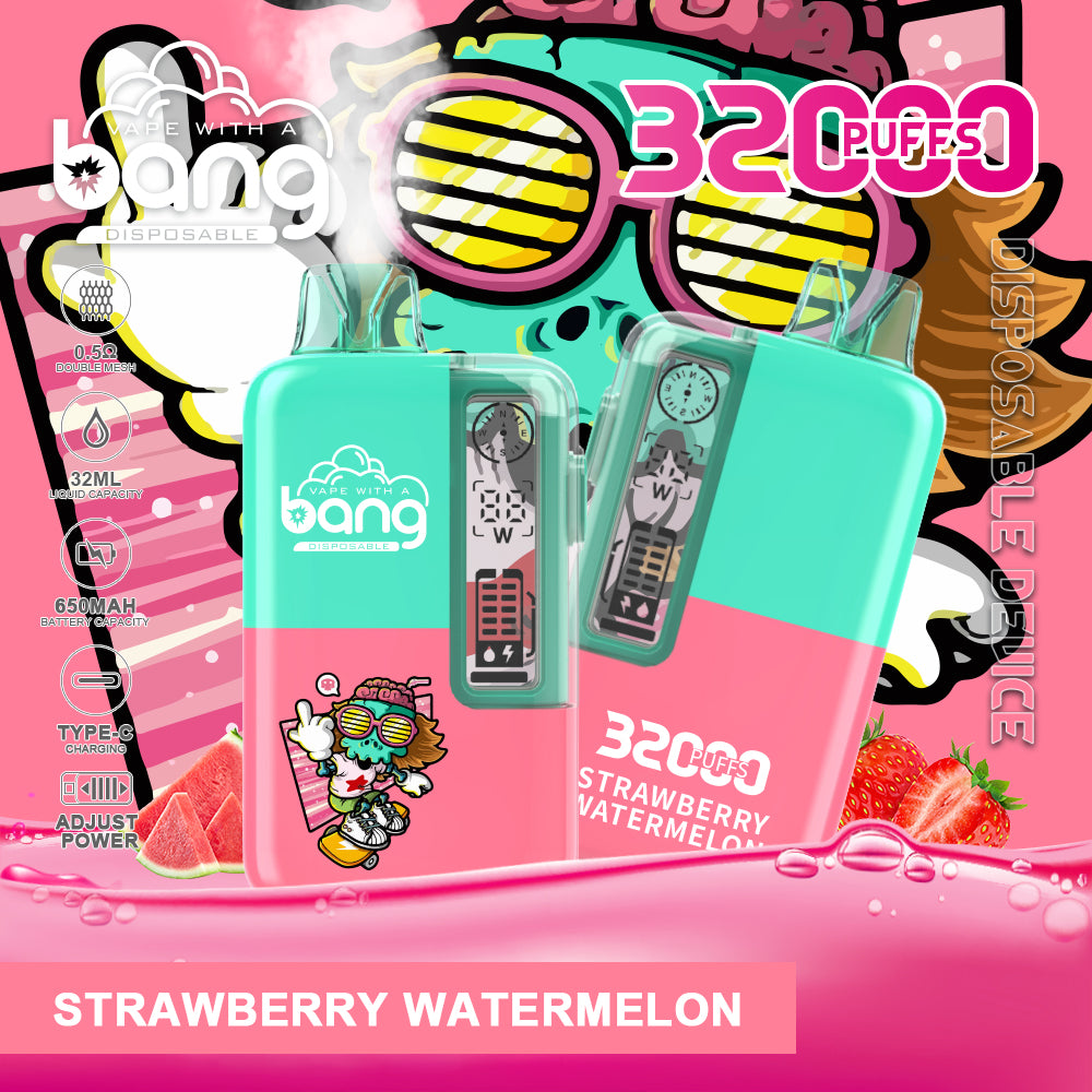 Bang 32000 Puffs Disposable Vape, 32ml E-Liquid,650mah Battery, 16 Kinds of Fruits Flavors