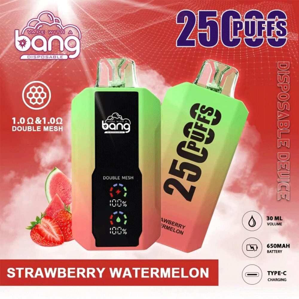 Bang 25000 Puffs, Disposable Vape E-cigarettes, 12 Kinds of Fruits Flavors, 25ml Capacity, 650 MAH Battery, Type C Rechargeable