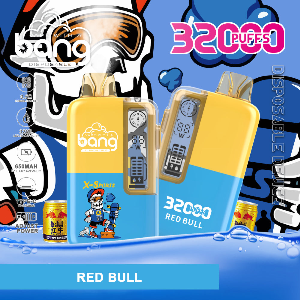 Bang 32000 Puffs Disposable Vape, 32ml E-Liquid,650mah Battery, 16 Kinds of Fruits Flavors