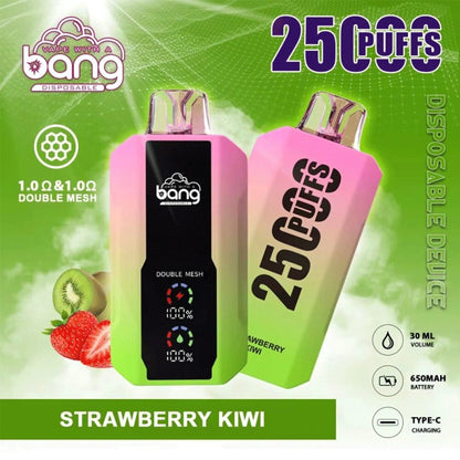 Bang 25000 Puffs, Disposable Vape E-cigarettes, 12 Kinds of Fruits Flavors, 25ml Capacity, 650 MAH Battery, Type C Rechargeable