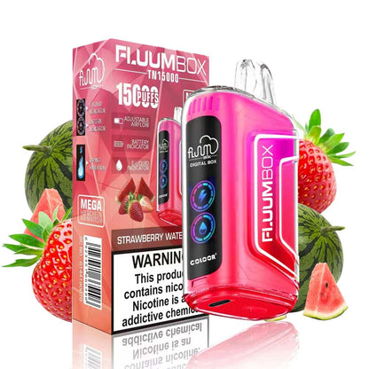 FLUUM BOX 15000 Puffs, Disposable Vape E-cigarettes, 12 Kinds of Fruits Flavors, 25ml Capacity, 650 MAH Battery, Type C Rechargeable