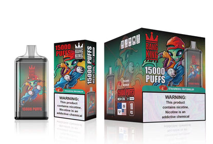 Bang King 15000 Puffs, Disposable Vape E-cigarettes, 20 Kinds of Fruits Flavors, 25ml Capacity, 550 MAH Battery, Type C Rechargeable