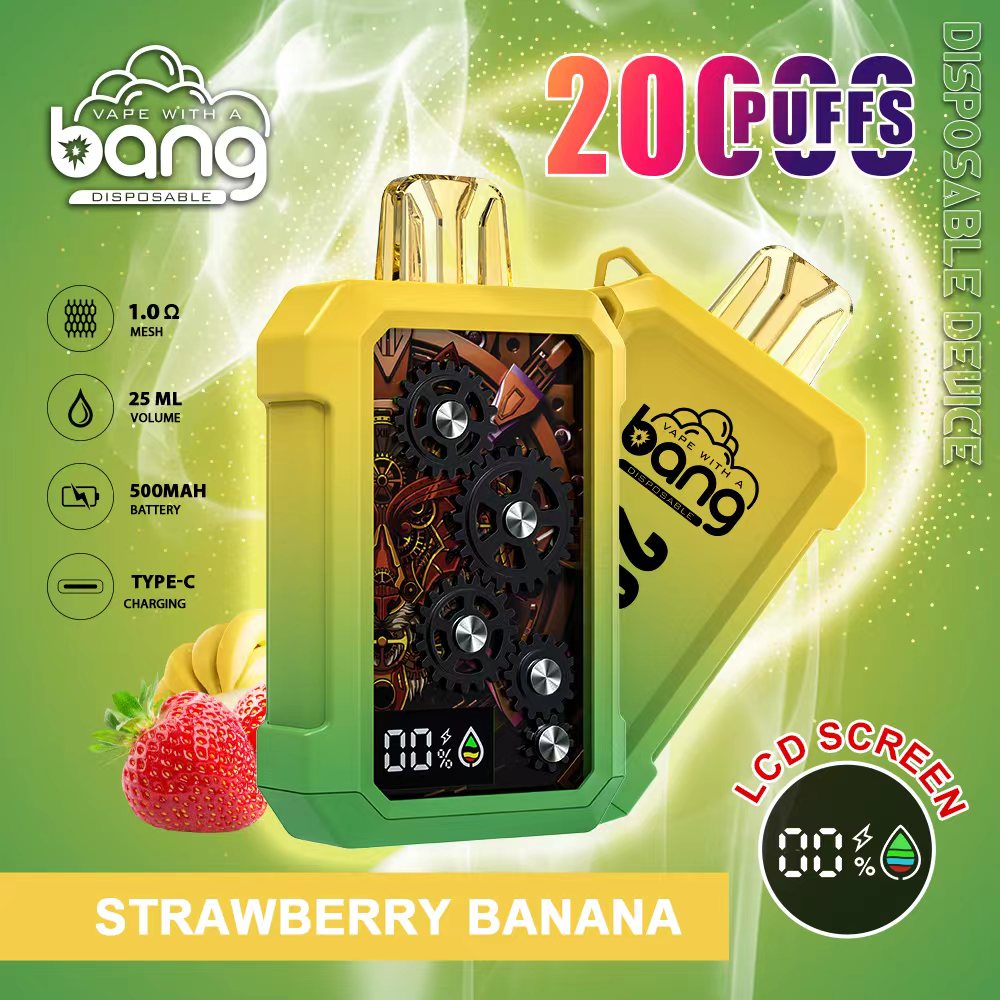 Bang 20000 Puffs, Disposable Vape E-cigarettes, 12 Kinds of Fruits Flavors, 25ml Capacity, 500 MAH Battery, Type C Rechargeable