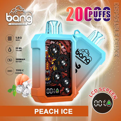 Bang 20000 Puffs, Disposable Vape E-cigarettes, 12 Kinds of Fruits Flavors, 25ml Capacity, 500 MAH Battery, Type C Rechargeable