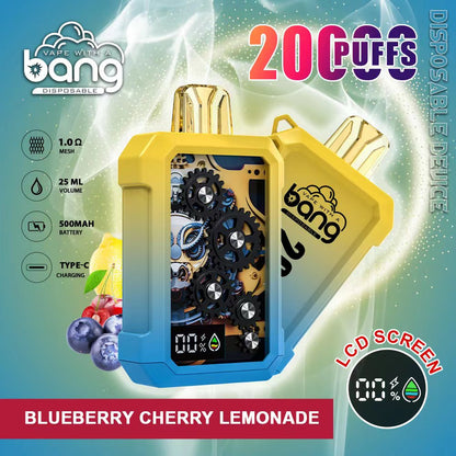 Bang 20000 Puffs, Disposable Vape E-cigarettes, 12 Kinds of Fruits Flavors, 25ml Capacity, 500 MAH Battery, Type C Rechargeable