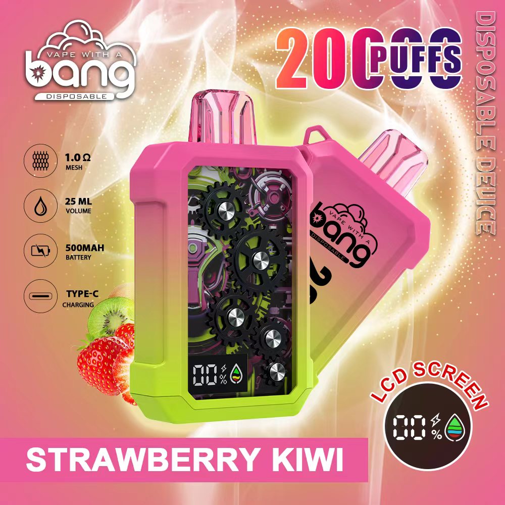 Bang 20000 Puffs, Disposable Vape E-cigarettes, 12 Kinds of Fruits Flavors, 25ml Capacity, 500 MAH Battery, Type C Rechargeable