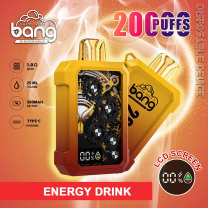 Bang 20000 Puffs, Disposable Vape E-cigarettes, 12 Kinds of Fruits Flavors, 25ml Capacity, 500 MAH Battery, Type C Rechargeable