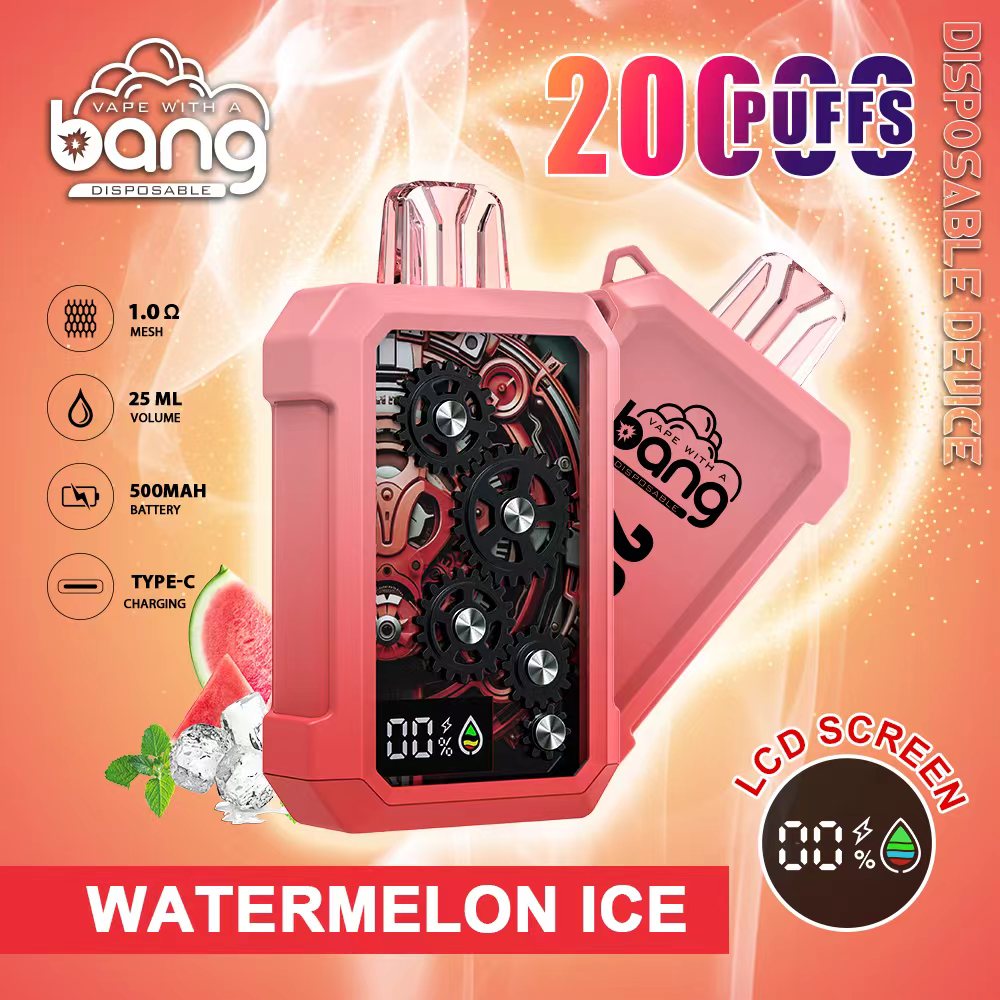 Bang 20000 Puffs, Disposable Vape E-cigarettes, 12 Kinds of Fruits Flavors, 25ml Capacity, 500 MAH Battery, Type C Rechargeable