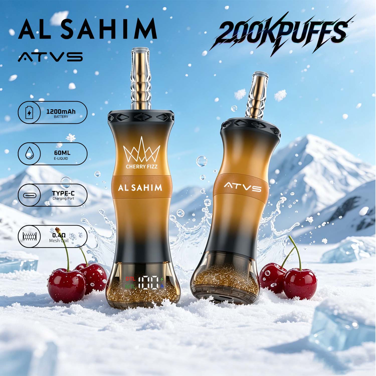 Solaris Champagne Vape 30000 30K puffs, 2% Nicotine 10 Flavors yohongvape