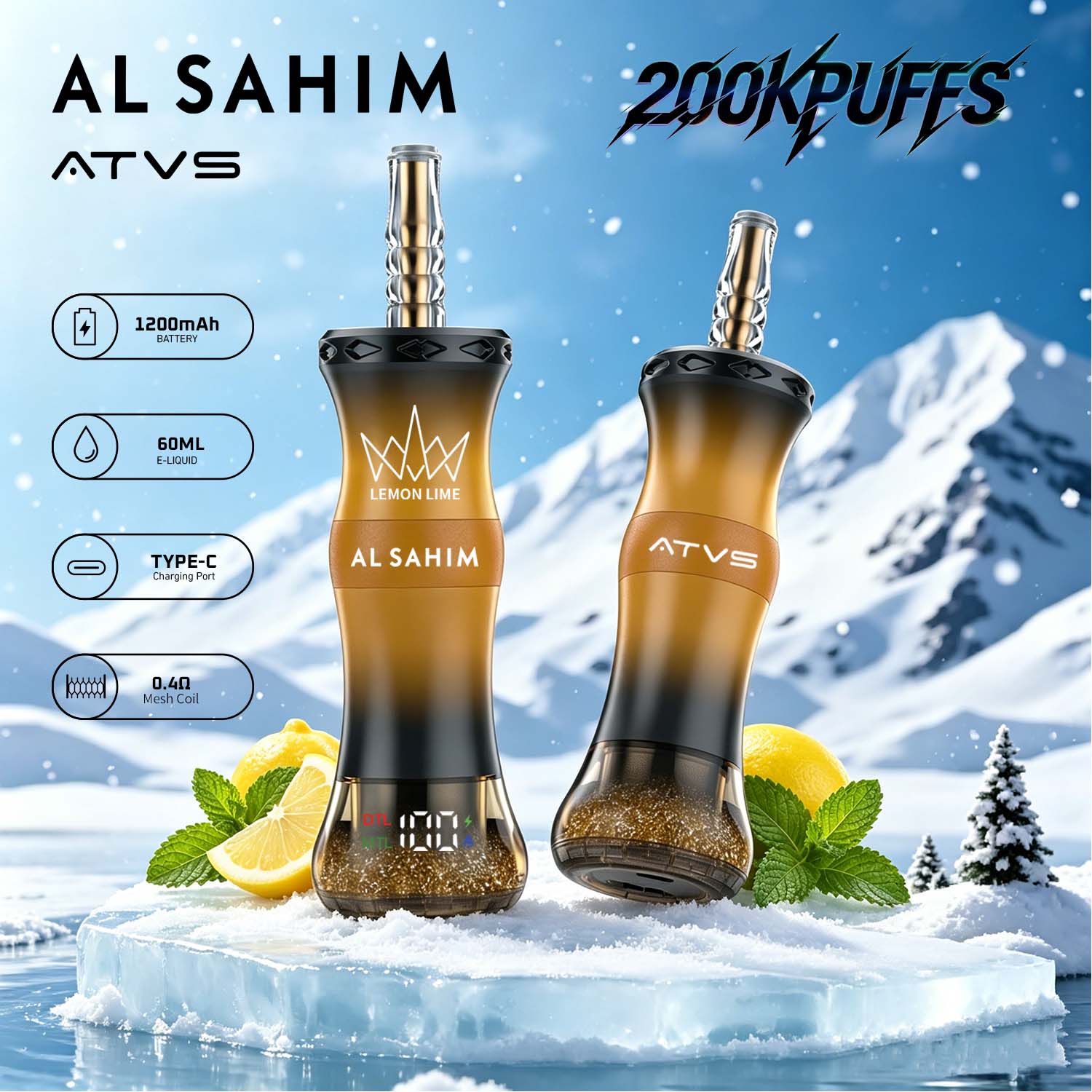 Solaris Champagne Vape 30000 30K puffs, 2% Nicotine 10 Flavors yohongvape