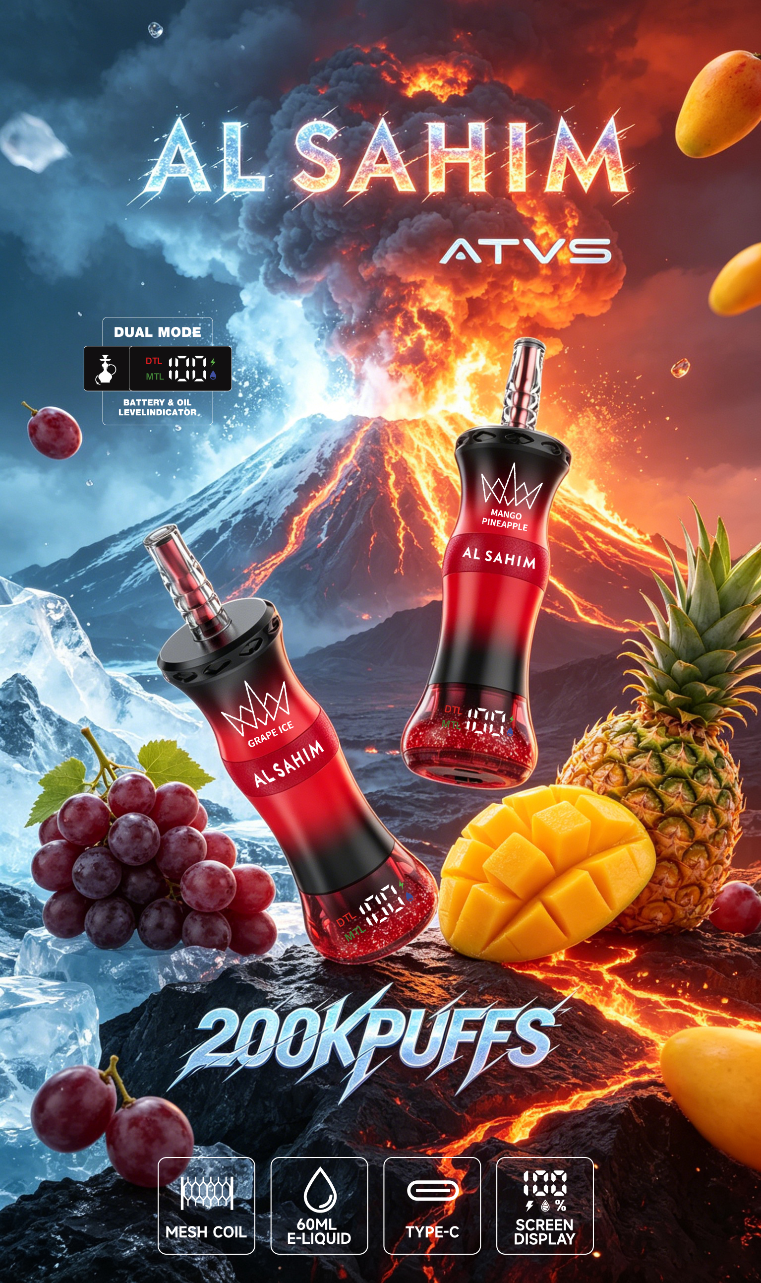 Solaris Champagne Vape 30000 30K puffs, 2% Nicotine 10 Flavors yohongvape