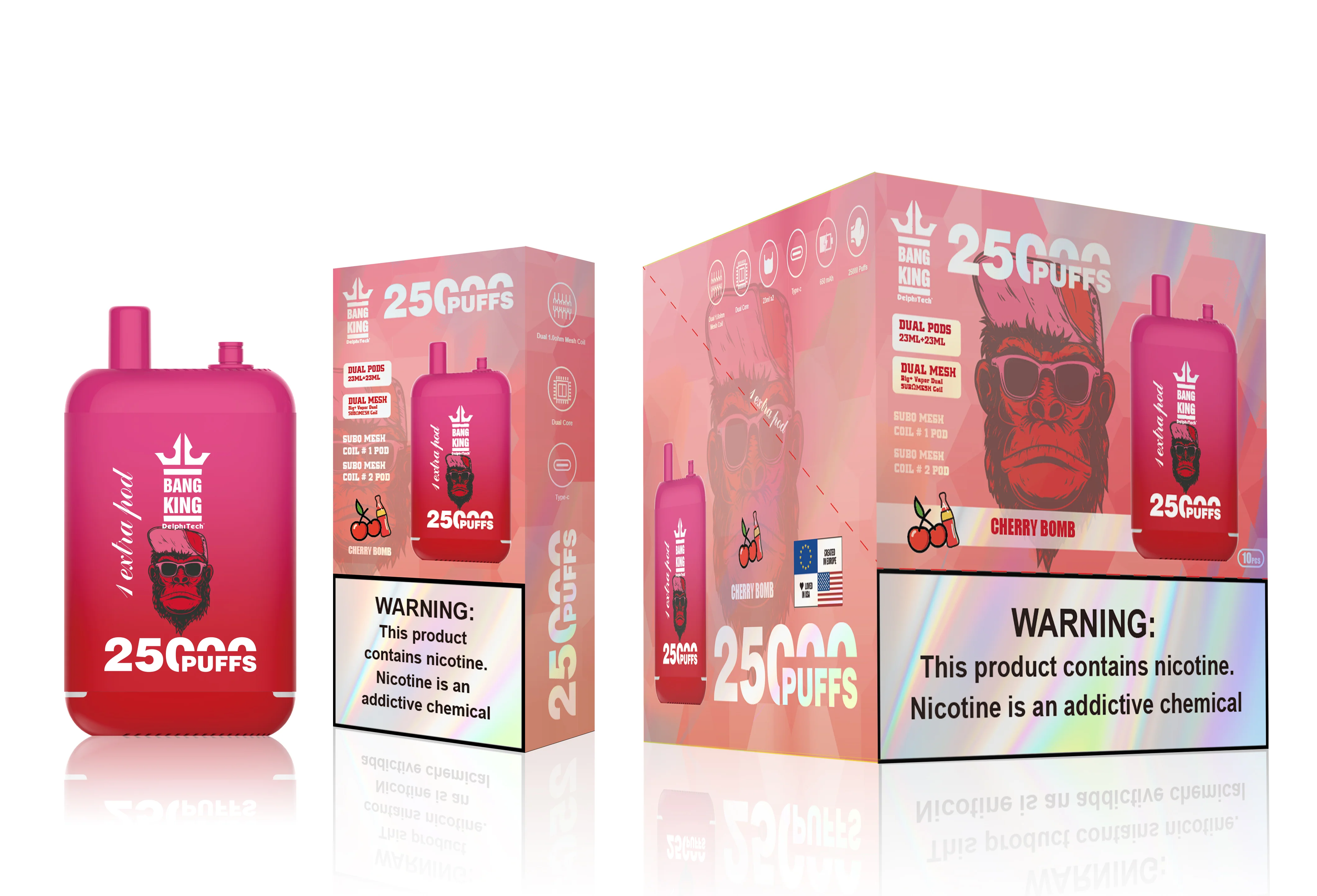 Solaris Champagne Vape 30000 30K puffs, 2% Nicotine 10 Flavors yohongvape