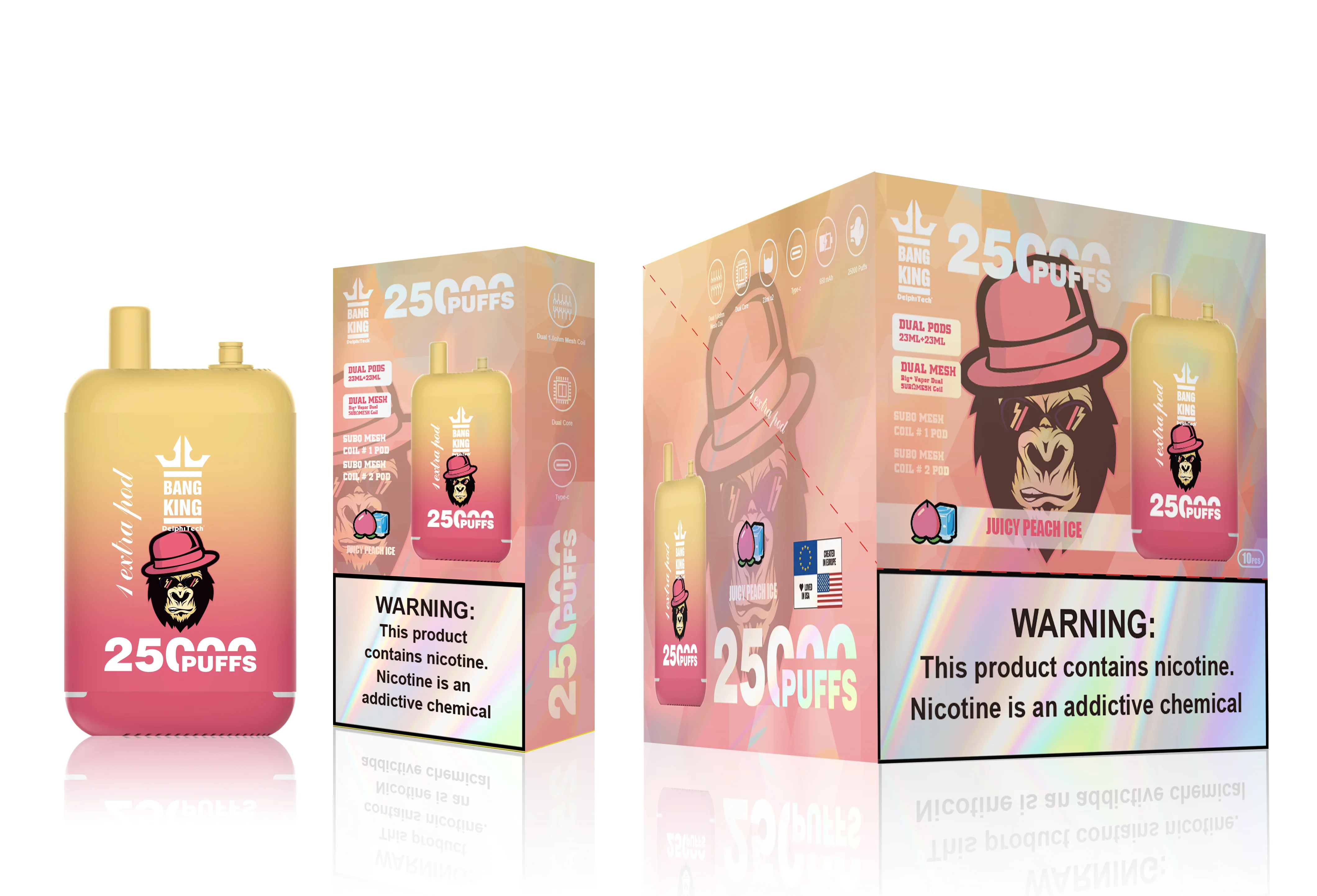 Solaris Champagne Vape 30000 30K puffs, 2% Nicotine 10 Flavors yohongvape