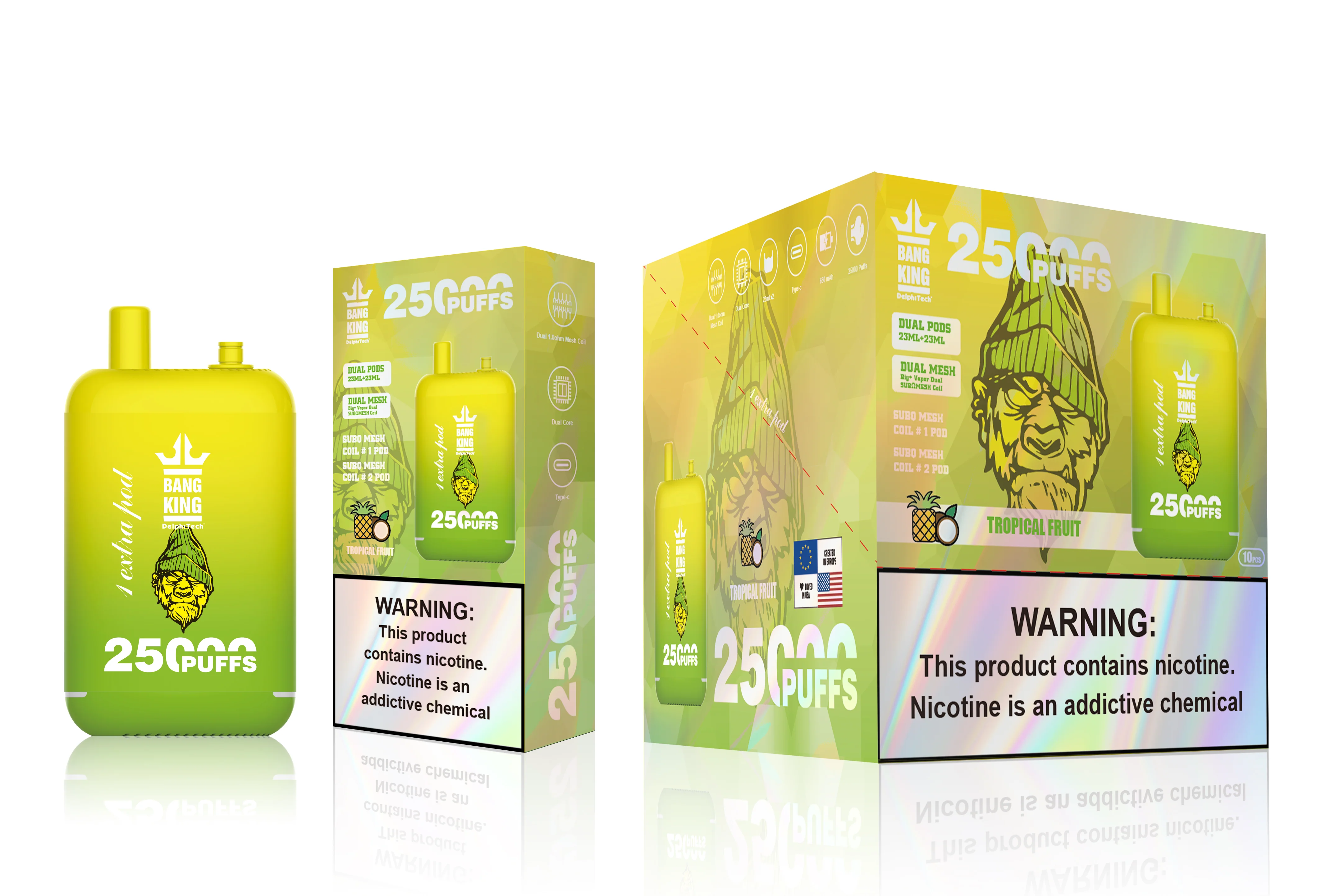 Solaris Champagne Vape 30000 30K puffs, 2% Nicotine 10 Flavors yohongvape