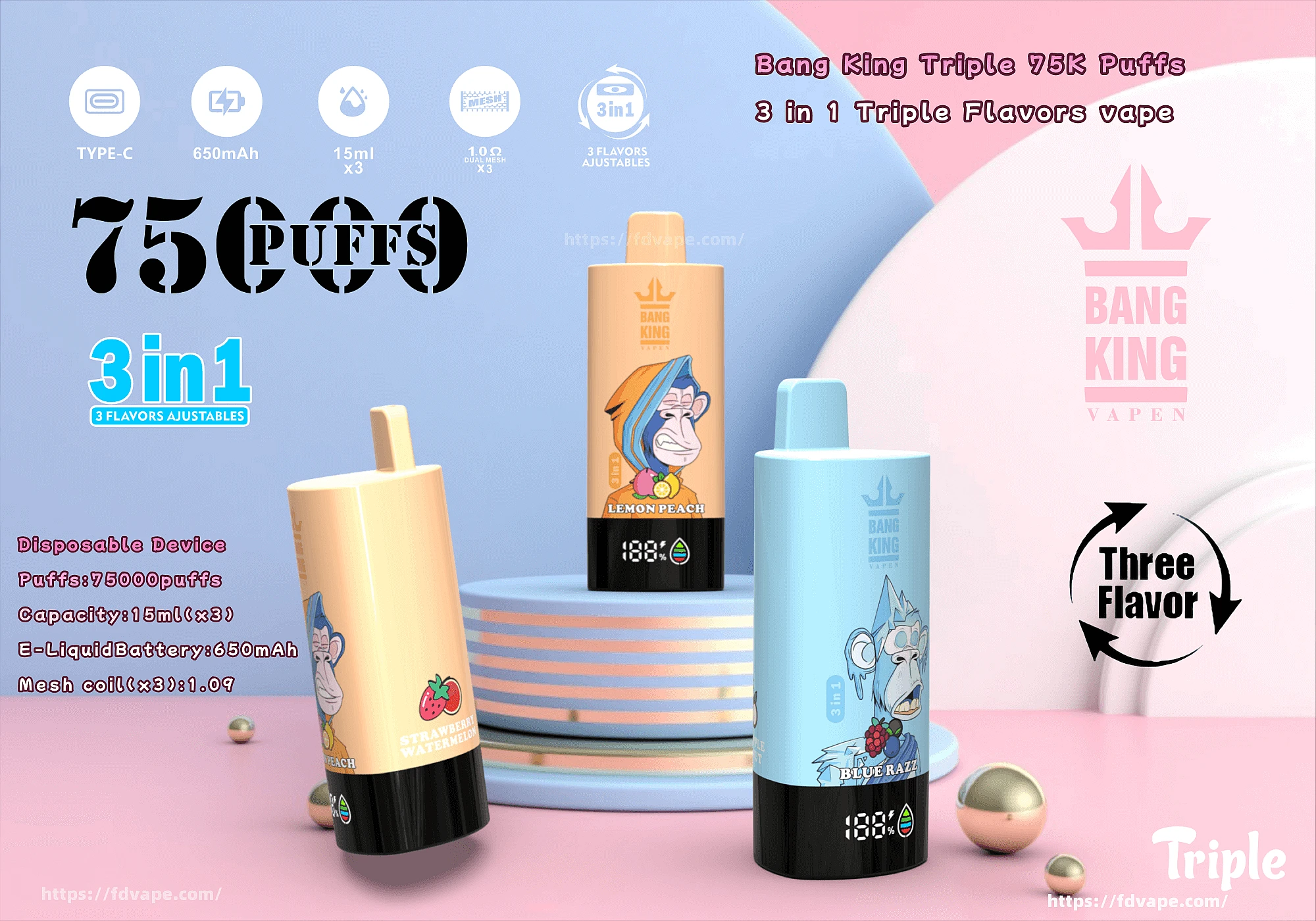 Solaris Champagne Vape 30000 30K puffs, 2% Nicotine 10 Flavors yohongvape