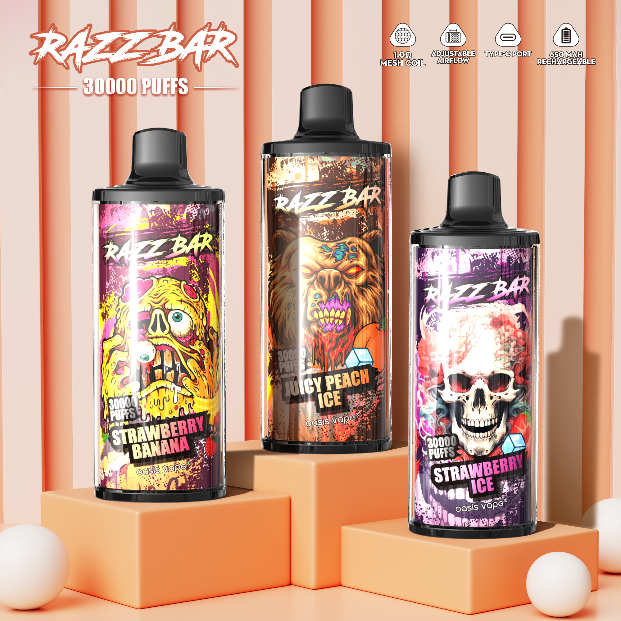Solaris Champagne Vape 30000 30K puffs, 2% Nicotine 10 Flavors yohongvape