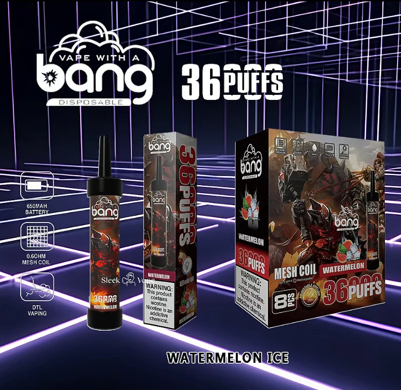 Bang 36000 Puffs, Disposable Vape E-cigarettes, 12 Kinds of Fruits Flavors, 40ml Capacity, 650 MAH Battery, Type C Rechargeable