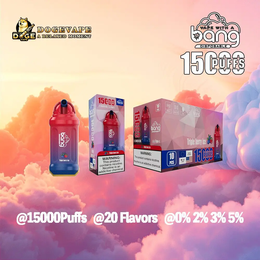 Bang 15000 Puffs, Disposable Vape E-cigarettes, 22 Kinds of Fruits Flavors, 20ml Capacity, 650 MAH Battery, Type C Rechargeable